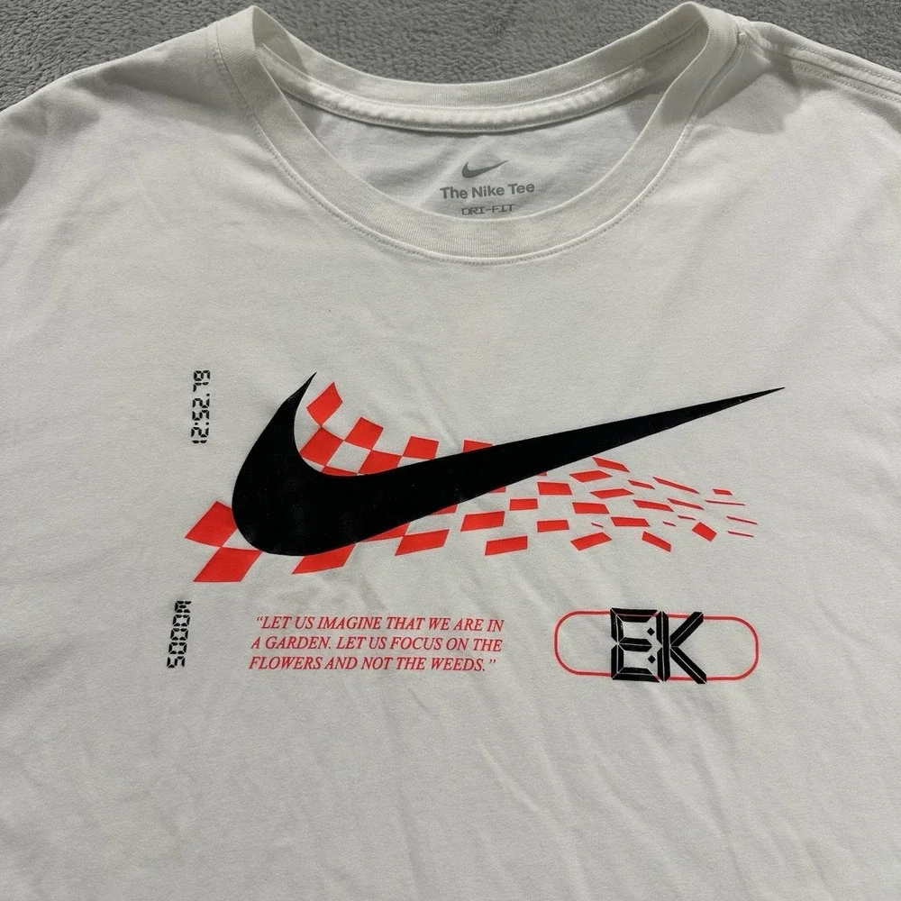 The Nike Tee Dri Fit T Shirt Kipchoge Men's 3XL Tall Running Short Sleeve White